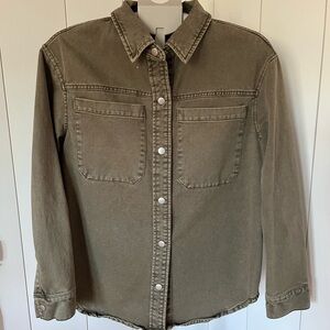 Olive/Tan heavy Denim Shirt or light Denim Jacket